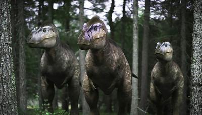 An Albertosaurus Trio in 'Walking With Dinosaurs'