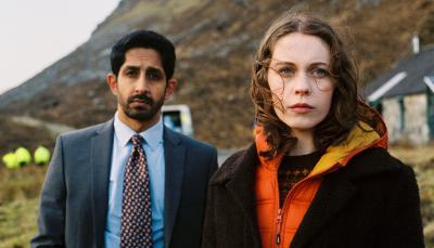 Sagar Radia as DCI Ahmed Halim and Sorcha Groundsell as Kat Crichton in 'The Island'