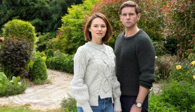 Kara Tointon as Rachel and Allen Leech as Elliot in 'Captivated'