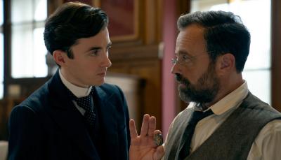 Matthew Beard as Max and Juergen Maurer as Oskar in 'Vienna Blood' Season 4