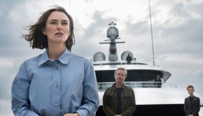 Keira Knightley in the first image from 'Woman in Cabin 10'