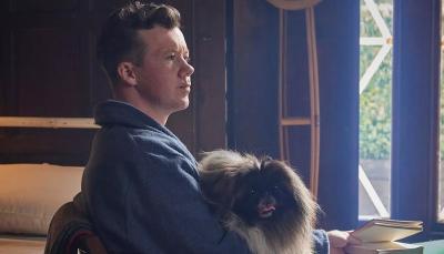 Picture shows: Tricki Woo (Dora) cuddles up with convalescing soldier Harry Tucker (Bailey Brook)