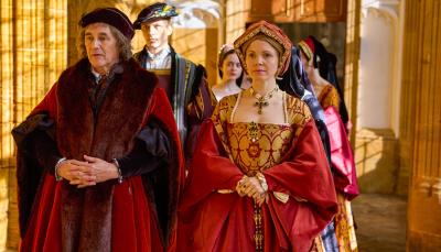 Mark Rylance and Kate Phillips in "Wolf Hall: The Mirror and the Light"
