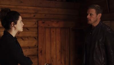 Sam Heughan and Jessica De Gouw in 'The Couple Next Door' Season 1