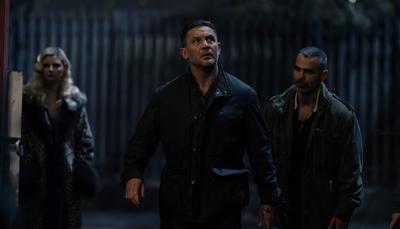 Tom Hardy as Harry Da Souza, Antonio González Guerrero as Kiko in 'MobLand' Season 1
