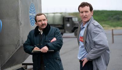 Eddie Marsan as Tom Thurman and Tony Curran as DCI Harry Bell in 'The Bombing of Pan Am 103'