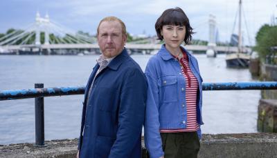 Adrian Scarborough as DI Max Arnold and Vanessa Emme as DS Layla Walsh in 'The Chelsea Detective' Season 3