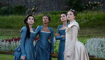Josie Totah, Alisha Boe, Aubri Ibrag and Kristine Frøseth in "The Buccaneers" Season 2