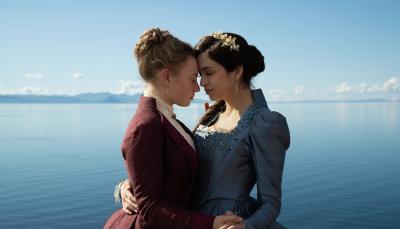 Mia Threapleton and Josie Totah in "The Buccaneers" Season 2