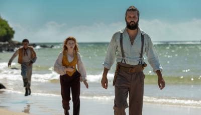 Shazad Latif, Georgia Flood, and Kayden Price in "Nautilus"