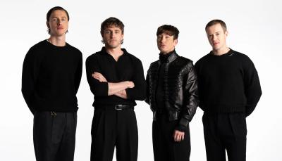 Harris Dickinson as John Lennon, Paul Mescal as Paul McCartney, Barry Keoghan as Ringo Starr) and Joseph Quinn as George Harrison in 'The Beatles' - A Four-Film Cinematic Event