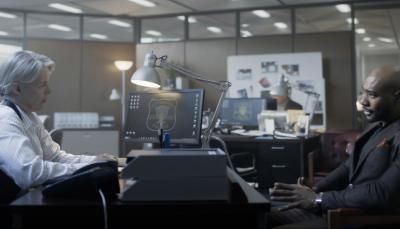Morris Chestnut as Dr. John Watson and Rachel Hayward as Detective Lestrade in 'Watson' Season 1