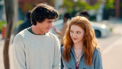 Liam Woodrum and Emily Carey in "Geek Girl"