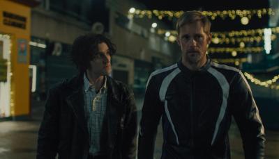 Alexander Skarsgard and Harry Melling in 'Pillion'