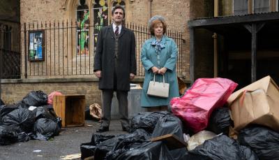 Stephen McGann as Dr. Turner and Annabelle Apsion as Mayor Buckle in 'Call the Midwife' Season 14
