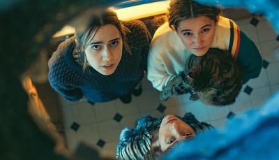 Kat Sadler as Josie, Lizzie Davidson as Billie, and Louise Brealey as Deb in 'Such Brave Girls' Season 2