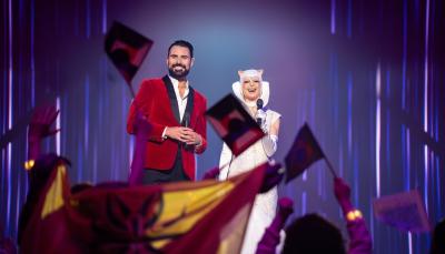 Rylan Clarke and Julie Dray in "Doctor Who"