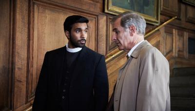 Robson Green and Rishi Nair in 'Grantchester' Season 10