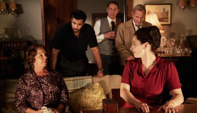 Tessa Peake Jones, Rishi Nair, Al Weaver, Robson Green, and Christie Russell-Brown in 'Grantchester' Season 10