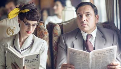 David Walliams and Jessica Raine as Tommy & Tuppence in 'Partners In Crime'