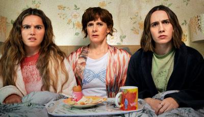 Lizzie Davidson, Louise Brealey, and Kat Sadler in 'Such Brave Girls' Season 2 