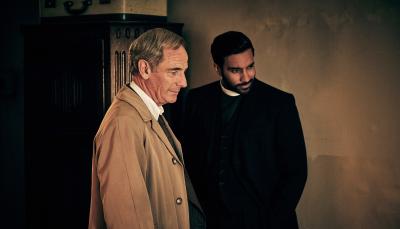 Rishi Nair and Robson Green in 'Grantchester' Season 10