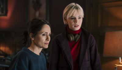 Ella Maisy Purvis as Patience Evans and Laura Fraser as Bea Metcalf in 'Patience' Season 1
