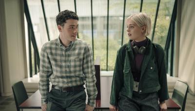 Ella Maisy Purvis as Patience Evans and Tom Lewis as Elliot Scott in 'Patience' Season 1