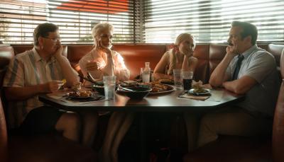 Jason Sudeikis, Juno Temple, Hannah Waddingham, and Jeremy Swift in "Ted Lasso" Season 4
