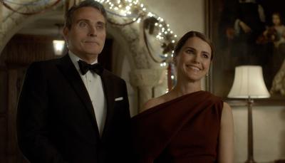 Rufus Sewell and Keri Russell in 'The Diplomat' Season 3