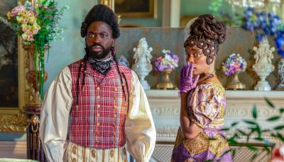 Adjani Salmon as Kwabena and Babirye Bukilwa as Vanessa in 'Dreaming Whilst Black' Season 2