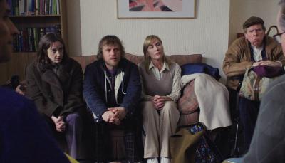 Andrea Riseborough, Johnny Flynn, Kate Winslet, and Timothy Spall in 'Goodbye June' 