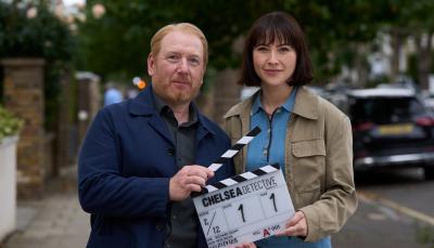 Adrian Scarborough and Vanessa Emme kick off "The Chelsea Detective" Season 4