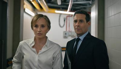 Kristin Scott Thomas and James Callis in 'Slow Horses' Season 5