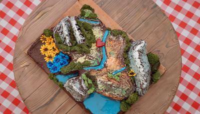 Nataliia's Ukraine Landscape Showstopper from 'The Great British Baking Show' Season 16's Cake Week