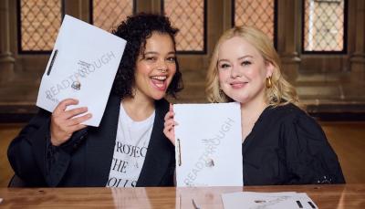  Nicola Coughlan and Lydia West at the "Big Mood" Season 2 Readthrough