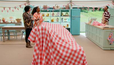 Noel Fielding and Alison Hammond introduce The Gingham Pantry in 'The Great British Baking Show' Season 16's Chocolate Week