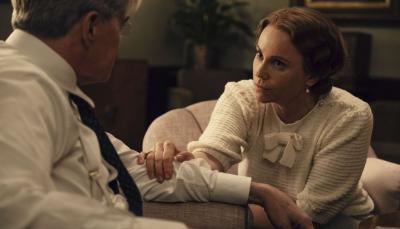 Kyle MacLachlan as President Franklin D. Roosevelt and Sofia Helin as Crown Princess Martha in 'Atlantic Crossing'Courtesy of MASTERPIECE
