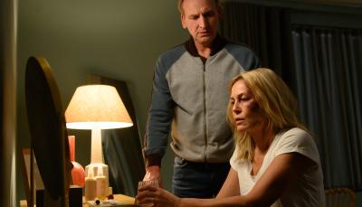 Connie Nielsen and Christopher Eccleston in "Close to Me" (Photo: Sundance Now)