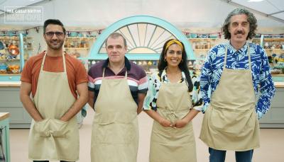 Chigs, Jurgen, Crystelle, and Giuseppe in the Semi Finals of The Great British Baking Show Collection 9 