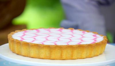 Mary Berry's Bakewell Tart from Pastry Week on The Great British Baking Show on PBS. (Image © 2016, Love Productions for the BBC)