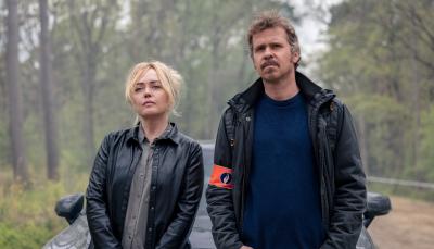 Angeline Ball and Wouter Hendrickx as DS Emer Berry and Inspector Christian De Jong in Hidden Assets