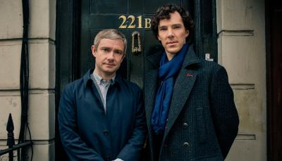 Benedict Cumberbatch and Martin Freeman in "Sherlock" Season 3. (Photo: BBC/Robert Viglasky/Hartswood Films for MASTERPIECE)