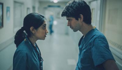Ben Whishaw as Adam Kay, Ambika Mod as Shruti in 'This is Going to Hurt'