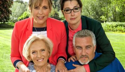 The close-knit Bake Off cast (Mel, Sue, Mary and Paul), Photo: Love Productions