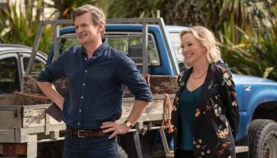 Charles Edwards as Louis Oakley and Rebecca Gibney as Daisy in Under the Vines