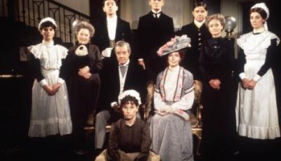 The 1971 cast of Upstairs Downstairs. (Photo credit: London Weekend Television)