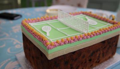 This week's technical challenge was a Victorian era tennis cake. (Photo: Love Productions)