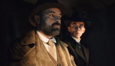 Matthew Beard as Max Liebermann and Jürgen Maurer as Oskar Reinhardt in 'Vienna Blood' Season 2