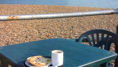 A nice cup of tea at Brighton. (Photo: Janet Mullany)